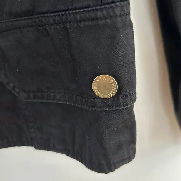 Made in Italy Jimmy Taverniti Vintage Y2K Black Military Cotton Jacket small - Picture 9 of 9